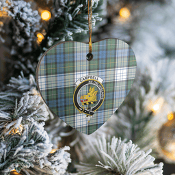 Scottish Campbell Dress Ancient Clan Tartan Ceramic Ornament - Crest Heart Style Scottish Plaid Tartan Plaid