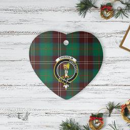 Scottish Chisholm Hunting Ancient Clan Tartan Ceramic Ornament - Crest Heart Style Scottish Plaid Tartan Plaid
