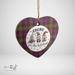 Scottish Carnegie Modern Clan Tartan Ceramic Ornament - Gnome Heart Style Scottish Plaid Tartan Plaid