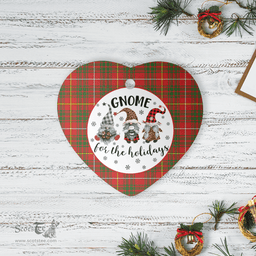 Scottish Bruce Modern Clan Tartan Ceramic Ornament - Gnome Heart Style Scottish Plaid Tartan Plaid