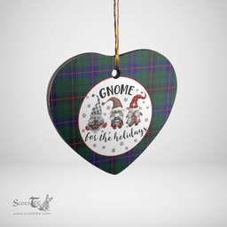 Scottish Davidson Modern Clan Tartan Ceramic Ornament - Gnome Heart Style Scottish Plaid Tartan Plaid