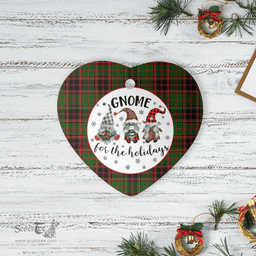 Scottish Buchan Modern Clan Tartan Ceramic Ornament - Gnome Heart Style Scottish Plaid Tartan Plaid