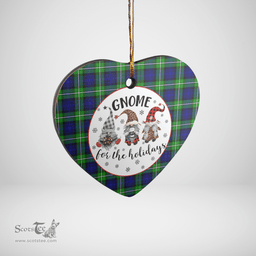 Scottish Bannerman Clan Tartan Ceramic Ornament - Gnome Heart Style Scottish Plaid Tartan Plaid