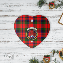 Scottish MacNaughton Modern Clan Tartan Ceramic Ornament - Crest Heart Style Scottish Plaid Tartan Plaid