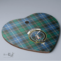 Scottish MacRae Hunting Ancient Clan Tartan Ceramic Ornament - Crest Heart Style Scottish Plaid Tartan Plaid