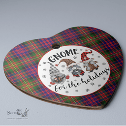 Scottish Carnegie Modern Clan Tartan Ceramic Ornament - Gnome Heart Style Scottish Plaid Tartan Plaid