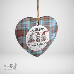 Scottish Anderson Ancient Clan Tartan Ceramic Ornament - Gnome Heart Style Scottish Plaid Tartan Plaid