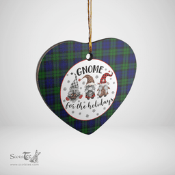 Scottish Campbell Modern Clan Tartan Ceramic Ornament - Gnome Heart Style Scottish Plaid Tartan Plaid