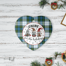 Scottish Campbell Dress Clan Tartan Ceramic Ornament - Gnome Heart Style Scottish Plaid Tartan Plaid