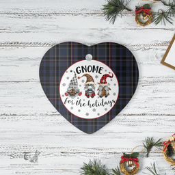 Scottish Conway Clan Tartan Ceramic Ornament - Gnome Heart Style Scottish Plaid Tartan Plaid