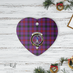 Scottish Montgomery Modern Clan Tartan Ceramic Ornament - Crest Heart Style Scottish Plaid Tartan Plaid