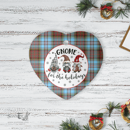 Scottish Anderson Ancient Clan Tartan Ceramic Ornament - Gnome Heart Style Scottish Plaid Tartan Plaid