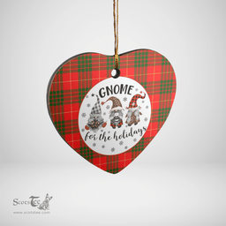 Scottish Cameron Modern Clan Tartan Ceramic Ornament - Gnome Heart Style Scottish Plaid Tartan Plaid