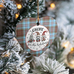 Scottish Anderson Ancient Clan Tartan Ceramic Ornament - Gnome Heart Style Scottish Plaid Tartan Plaid