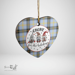Scottish Bell of the Borders Clan Tartan Ceramic Ornament - Gnome Heart Style Scottish Plaid Tartan Plaid