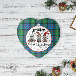 Scottish Bowie Ancient Clan Tartan Ceramic Ornament - Gnome Heart Style Scottish Plaid Tartan Plaid