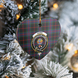 Scottish Nairn Clan Tartan Ceramic Ornament - Crest Heart Style Scottish Plaid Tartan Plaid