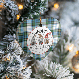 Scottish Campbell Dress Clan Tartan Ceramic Ornament - Gnome Heart Style Scottish Plaid Tartan Plaid
