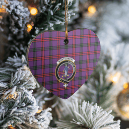 Scottish Montgomery Modern Clan Tartan Ceramic Ornament - Crest Heart Style Scottish Plaid Tartan Plaid