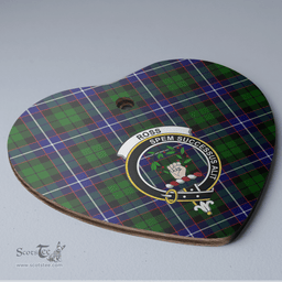 Scottish Russell Modern Clan Tartan Ceramic Ornament - Crest Heart Style Scottish Plaid Tartan Plaid