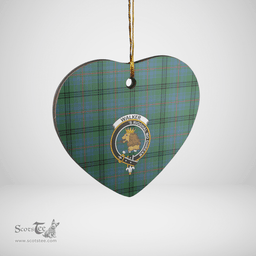 Scottish Walker Hunting Ancient Clan Tartan Ceramic Ornament - Crest Heart Style Scottish Plaid Tartan Plaid