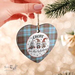 Scottish Anderson Ancient Clan Tartan Ceramic Ornament - Gnome Heart Style Scottish Plaid Tartan Plaid