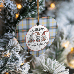 Scottish Bell of the Borders Clan Tartan Ceramic Ornament - Gnome Heart Style Scottish Plaid Tartan Plaid