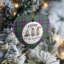 Scottish Armstrong Modern Clan Tartan Ceramic Ornament - Gnome Heart Style Scottish Plaid Tartan Plaid