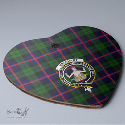 Scottish Urquhart Modern Clan Tartan Ceramic Ornament - Crest Heart Style Scottish Plaid Tartan Plaid