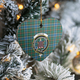 Scottish Ogilvie Hunting Ancient Clan Tartan Ceramic Ornament - Crest Heart Style Scottish Plaid Tartan Plaid