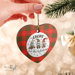 Scottish Cameron Modern Clan Tartan Ceramic Ornament - Gnome Heart Style Scottish Plaid Tartan Plaid