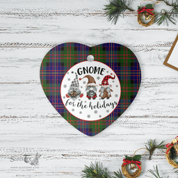 Scottish Chalmer Clan Tartan Ceramic Ornament - Gnome Heart Style Scottish Plaid Tartan Plaid