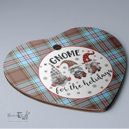 Scottish Anderson Ancient Clan Tartan Ceramic Ornament - Gnome Heart Style Scottish Plaid Tartan Plaid
