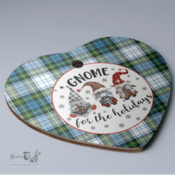 Scottish Campbell Dress Clan Tartan Ceramic Ornament - Gnome Heart Style Scottish Plaid Tartan Plaid