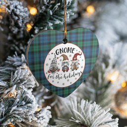 Scottish Blackwatch Ancient Clan Tartan Ceramic Ornament - Gnome Heart Style Scottish Plaid Tartan Plaid