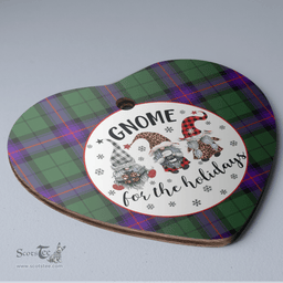 Scottish Armstrong Modern Clan Tartan Ceramic Ornament - Gnome Heart Style Scottish Plaid Tartan Plaid