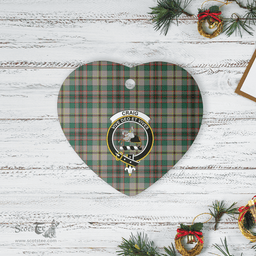 Scottish Craig Ancient Clan Tartan Ceramic Ornament - Crest Heart Style Scottish Plaid Tartan Plaid