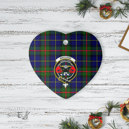 Scottish MacLeod of Harris Modern Clan Tartan Ceramic Ornament - Crest Heart Style Scottish Plaid Tartan Plaid
