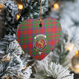 Scottish MacKintosh Modern Clan Tartan Ceramic Ornament - Crest Heart Style Scottish Plaid Tartan Plaid
