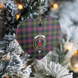 Scottish Logan Modern Clan Tartan Ceramic Ornament - Crest Heart Style Scottish Plaid Tartan Plaid