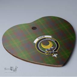 Scottish Durie Clan Tartan Ceramic Ornament - Crest Heart Style Scottish Plaid Tartan Plaid