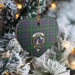 Scottish Cooper Modern Clan Tartan Ceramic Ornament - Crest Heart Style Scottish Plaid Tartan Plaid