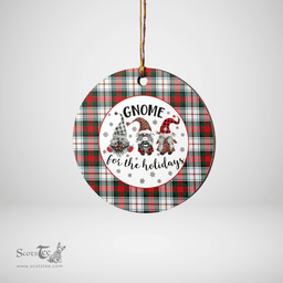 Scottish MacDuff Dress Modern Clan Tartan Ceramic Ornament - Gnome Round Style Scottish Plaid Tartan Plaid