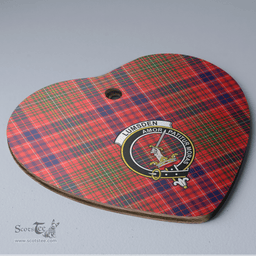 Scottish Lumsden Modern Clan Tartan Ceramic Ornament - Crest Heart Style Scottish Plaid Tartan Plaid
