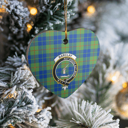 Scottish Barclay Hunting Ancient Clan Tartan Ceramic Ornament - Crest Heart Style Scottish Plaid Tartan Plaid