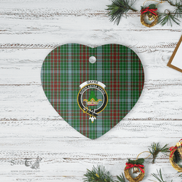 Scottish Gayre Clan Tartan Ceramic Ornament - Crest Heart Style Scottish Plaid Tartan Plaid