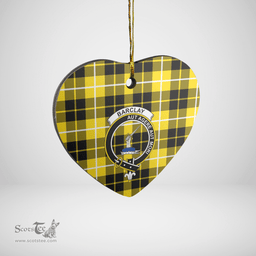 Scottish Barclay Dress Modern Clan Tartan Ceramic Ornament - Crest Heart Style Scottish Plaid Tartan Plaid