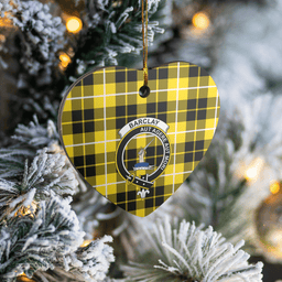Scottish Barclay Dress Modern Clan Tartan Ceramic Ornament - Crest Heart Style Scottish Plaid Tartan Plaid