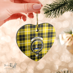 Scottish Barclay Dress Modern Clan Tartan Ceramic Ornament - Crest Heart Style Scottish Plaid Tartan Plaid