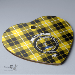 Scottish Barclay Dress Modern Clan Tartan Ceramic Ornament - Crest Heart Style Scottish Plaid Tartan Plaid